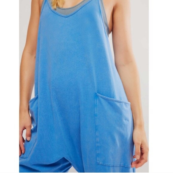 Free People Blue Relaxed Jumpsuit - Picture 2 of 6